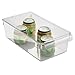 iDesign Linus Plastic Fridge and Freezer Storage Organizer Bin with Handle, Clear Container for Food, Drinks, Produce Organization, BPA-Free , 11.5