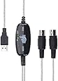 VicTsing USB IN-OUT MIDI Cable Converter PC to Music Keyboard Adapter Cord