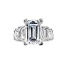 Jewelry : TCW CZ Engagement Ring Emerald Radiant Cut size 10 Emitations