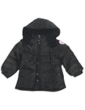 Pink Platinum - Infant Girls Hooded Parka Jacket, Black (Size 24Months)