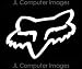 FOX RACING WHITE DECAL 6 X 5