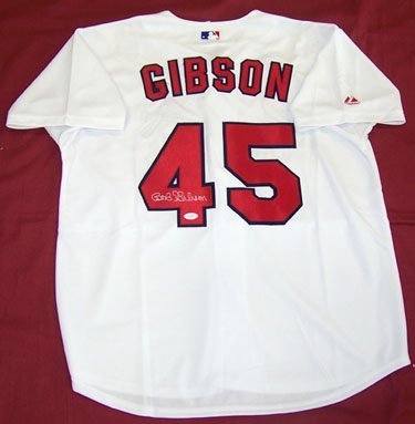 Bob Gibson Autographed / Signed St. Louis Cardinals Jersey (James Spence Authenticated)