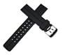 22mm Black Italian Rubber Watch Band for Luminox, Breitling, Omega, Swiss Army & More