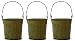 3 Mini Weathered 'Copper' Metal Pail Bucket - Set of 3