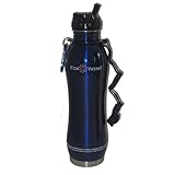 Eco Vessel Blue Stainless Steel Filtered Water Bottle with Built-in Water Filter (27 Ounces)