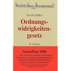 Beck'sche Kurzkommentare, Bd.18, Gesetz �ber Ordnungswidrigkeiten (OWiG)