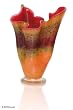 Murano handblown vase, 'Red Handkerchief' Murano handblown vase, 'Red Handkerchief'