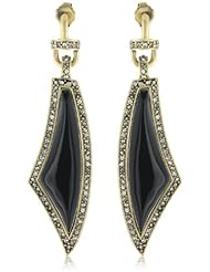 Paige Novick "Gotham" Black with Pave Detail Earrings