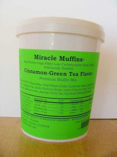 Miracle Muffins Mix - Cinnamon Green Tea - Make 12/36 muffins - Xylitol
