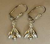 Crossed Bowling Pins Dangle Earring