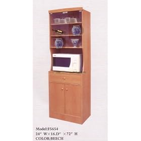 <b>BEAUTIFUL NEW WOODEN MICROWAVE STAND W. 3 SHELVES</b>