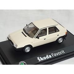 SKODA FAVORIT 136L 136 L 1987 143ABS-708EC WEISS LIPIZZAN 1/43 ABREX MODELLAUTO MODELL AUTO