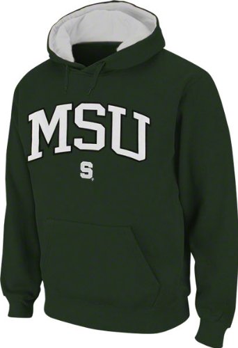 Michigan State Spartans Dark Green Tackle Twill Big Autumn Hooded Sweatshirt