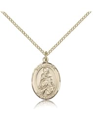 Free Engraving Included Medal-Gold Filled St. Saint Daniel Pendant 3/4" 8024GF--w/18" Chain w/Box Prisoners