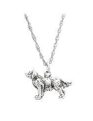 Sterling Silver Golden Retriever Dog Charm with Thin Singapore Chain Necklace