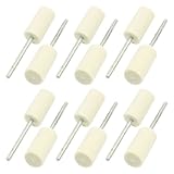 uxcell ダイヤモンドバー　ロータリー研削ビット　ハードフェルトコテ先　円筒型　3mmシャンク径　12本入り