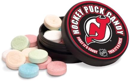 NHL New Jersey Devils Hockey Puck Candy 12 pack