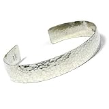 Surround This Woman With Love and Light - Hammered Sterling Silver Cuff Bracelet