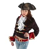 Scallywag Pirate Hat (Black) Adult Accessory