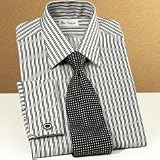 Bold Satin Stripe French Cuff Dress Shirt