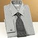 Trim Fit Bold Satin Stripe French Cuff Dress Shirt