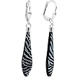 Handcrafted Wild Thing Dichroic Zebra Earrings