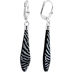 Handcrafted Wild Thing Dichroic Zebra Earrings