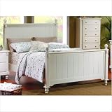 875 Series Panel Bed in White Size: Twin