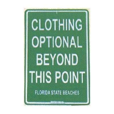 Seaweed Surf Co SF11 12X18 Aluminum Sign Clothing Optional Florida