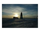 Point Judith Lighthouse Stretched Canvas Poster Print