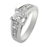 2.00ctw Princess Cut Diamond Platinum Engagement Ring EGL Certified (HI/VS-SI)