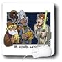 Rich Diesslins Cartoon Days of Christmas TCDC - Tim Ellis Cartoon about Christmas Magi and Starwars Jedi - Mouse Pads