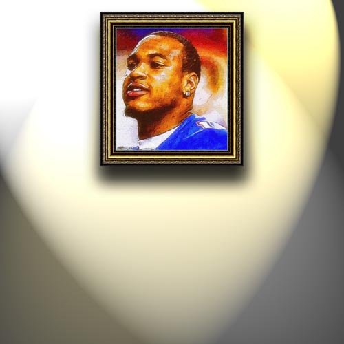 Completely Handpainted American Football Sport Painting, Custom Order FL8226, Oil on Canvas, with Option to Paint Jerry, Brett & Co. from Any Other Favorite Photograph or Picture, Unframed, Size 14'' x 15