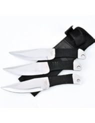 Fury Sure Thrower Set of 3 Carbon Steel Throwing Knives, 6.5-Inch
