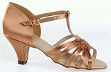 119S Nixie Girls' Sandal with a 2 Spanish Heel in Flesh Satin (Girls' sizes 11-13)