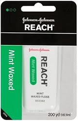 Reach Dental Floss, Waxed, Mint, 200-Yard Dispensers (Pack of 6)