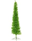 7.5' Wild Lime Green Pencil Tinsel Artificial Christmas Tree
