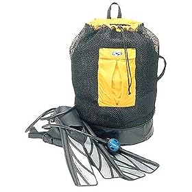 Stahlsac Bonaire Original Mesh BackPack with Dry Pocket Tote Gear Bag Dry Bag Beach Bag Scuba Dive Diving Diver Snorkel Snorkeling Kayak Jet Ski Rafting River Boat Boating Sailing Sail Swim Swimming Gear