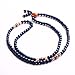 Qiyun 6mm 108 Blue Prayer Mala Rosary Bead Buddhist Strand Necklace Bracelet