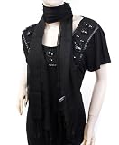 Solid Color Viscose Scarf, Black