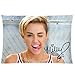 Miley Cyrus Signed Poster Pillowcase, Colorful Throw Pillow Case (one side) Customized Home Fashion Zippered Pillowcase at Private-custom