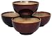 Sango Nova Brown Ice Cream Bowls, Set of 4
