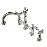 Heritage 8 Bridge Kitchen Faucet With Brass Sprayer