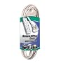 Coleman Cable 35188801 Flat Plug Extension Cord with 3-Outlet Strip, 12-Foot