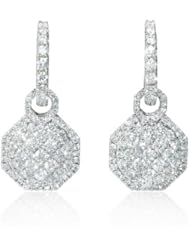 Diamond 18k White Gold Dangle Earrings