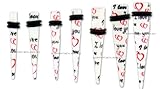LOVE PATTERN ACRYLIC TAPERS 11MM