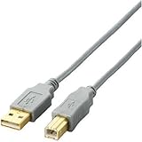 ELECOM USB2.0�P�[�u�� 2.0m �V���o�[ USB2-20SV