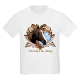 I d Rather Be Riding Horses Kids Light T-Shirt