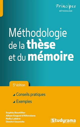MÃ©thodologie de la thÃ¨se et du mÃ©moire