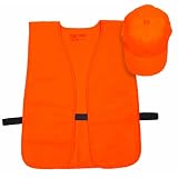 Buy Allen Company Orange Blaze Hat and Vest Combo with Adjustable Cap (Blaze, One Size...